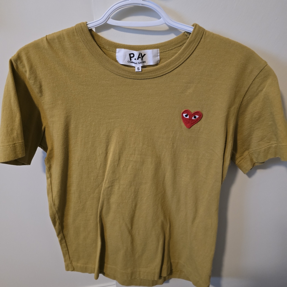Comme des Garcons Mens Heart Tee - Tan